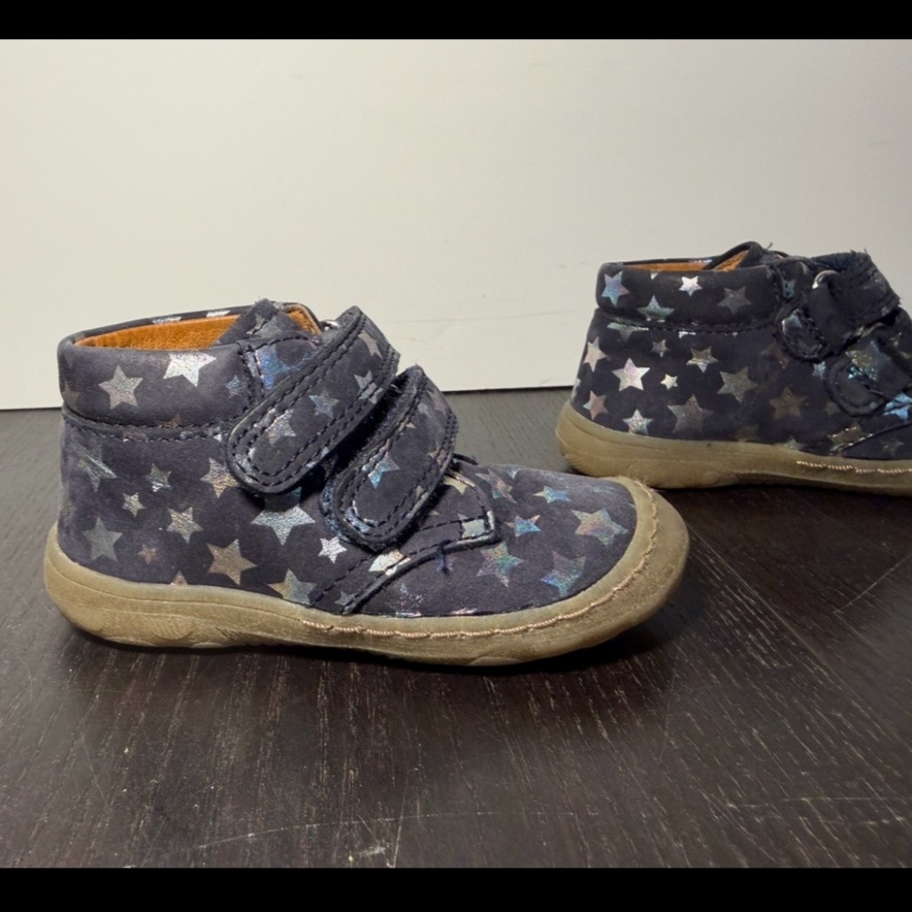 Froddo Ankle Boot Shoes Blue/Black Iridecent Stars Infant EU 20/US 4.5-5